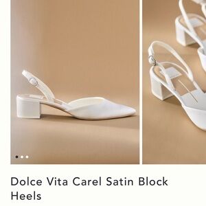 Dolce vita size 7 white satin heels never worn